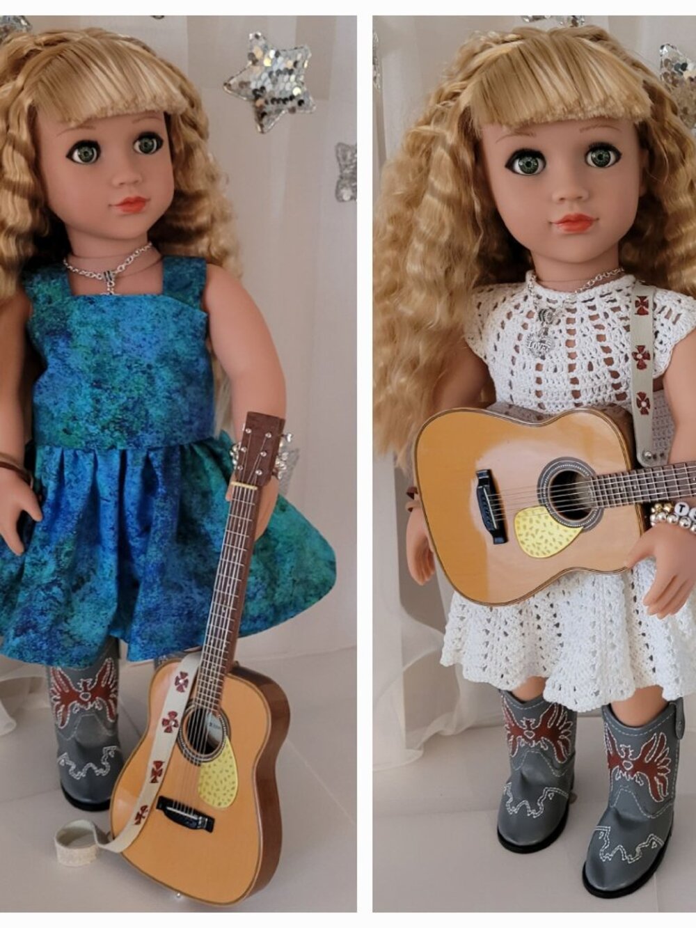 New Custom Taylor Swift Debut Inspired 18 Inch Doll, 2 Outfits, Gift Package
